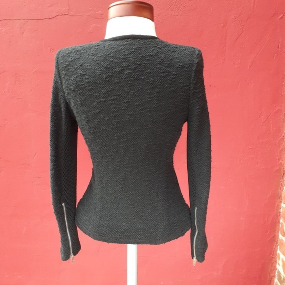 IRO Revolve Mesh Tweed Moto Jacket Blazer - Picture 6 of 8